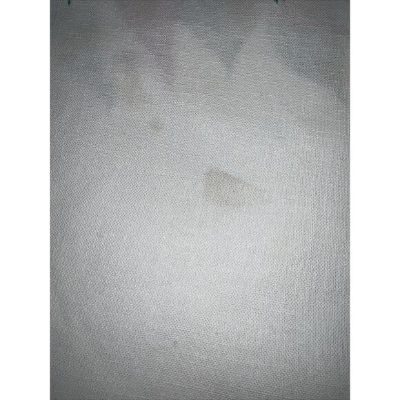 Vtg Christmas Red Poinsettia Holly Tablecloth 84x51” Rectangular Fabric FLAWS - Picture 10 of 16